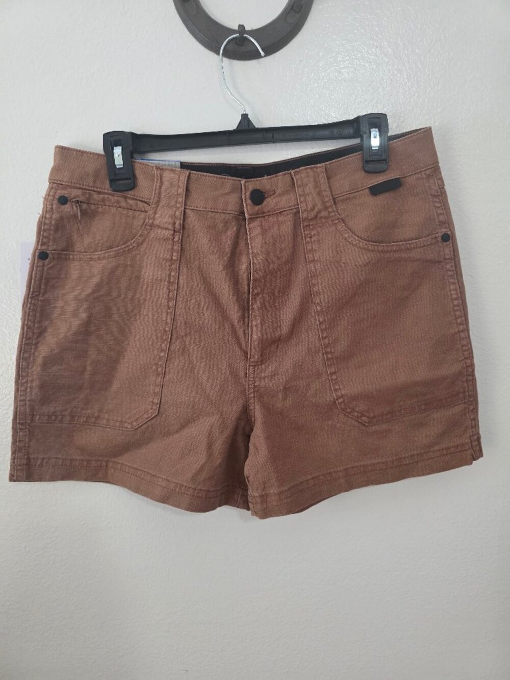 NWT Wrangler ATG All Terrain Gear Linen Blend Hike Shorts Brown 10